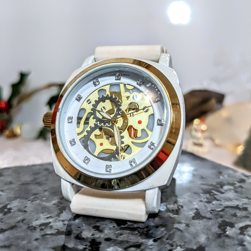 TKO ORLOGI Skeleton Women's Watch in Milano Cream